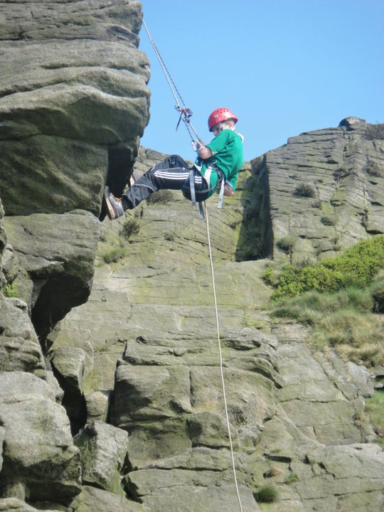 Abseiling in the Peak District