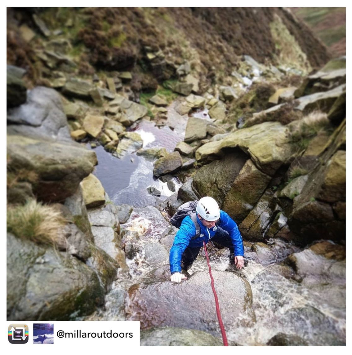 Repost from @millaroutdoors mountain adventure scramble at Crowden Clough on Saturday, all bookings are available through the link in our bio #wildernessdevelopment ⛰🥾⛰

Saturdays scrambling up Kinder's cloughs are Saturdays well spent. 

The days are getting shorter but you can still cram in a lot of adventure before dark.

#hiking #scramble #scrambling #hillwalking #randonnée #walking #hills #climbing #outdoors #outdoorlife #peakdistrict #peakdistrictnationalpark #kinderscout #crowdenclough #derbyshire #outdoorfitness #fitness #dailyexercise